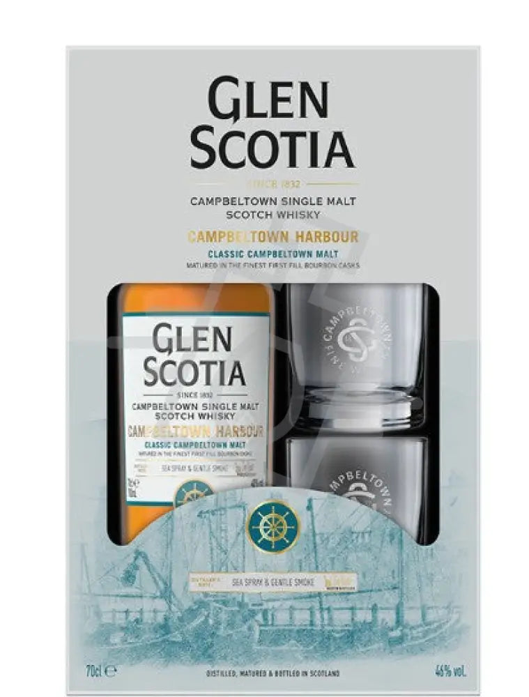 Glen Scotia Campbeltown Harbour Whisky DD. [0,7L|40% ] + 2 pohár Whisky