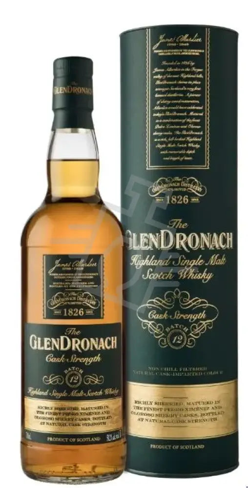 GLENDRONACH Whisky Cask Strength 0,7l H.S. Malt Scotch Batch 12 58,2% DD.