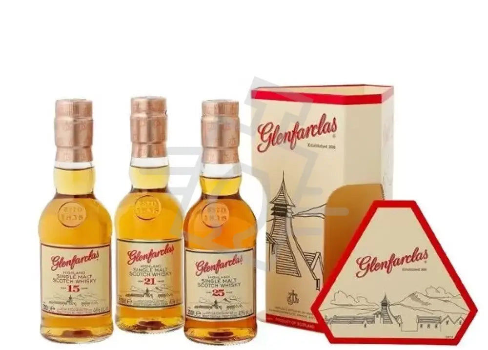 GLENFARCLAS Whisky Trio Pack 0,2l*3 DD. (15y.46% - 21y.43% - 25y.43%)