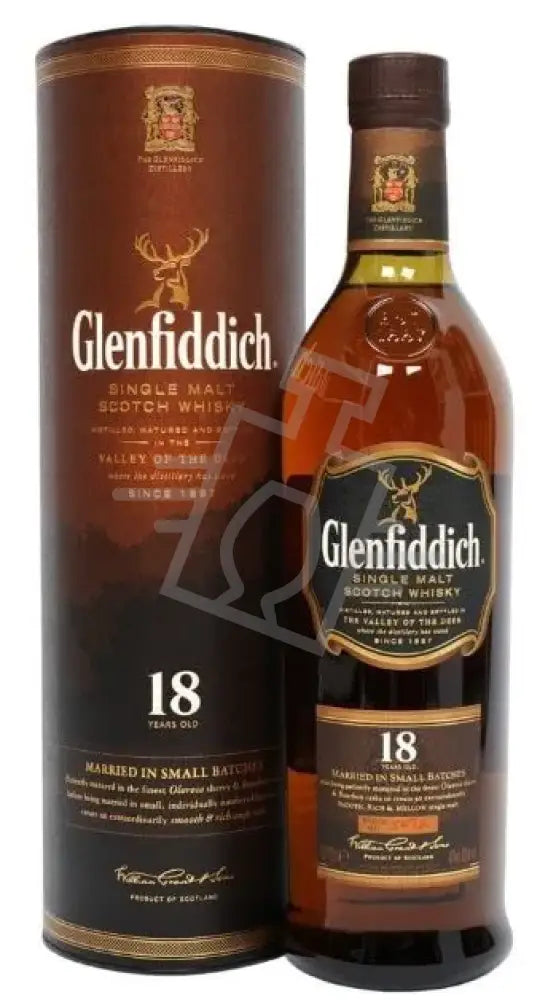 GLENFIDDICH Whisky 18y 0,7l Single Malt Scotch 40% DD. (barna)