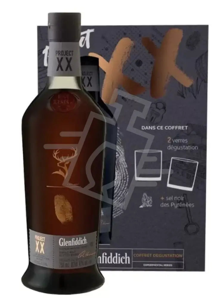 GLENFIDDICH Whisky Project XX 0,7l Single M.S. 47% DD. +2 pohár +feketesó