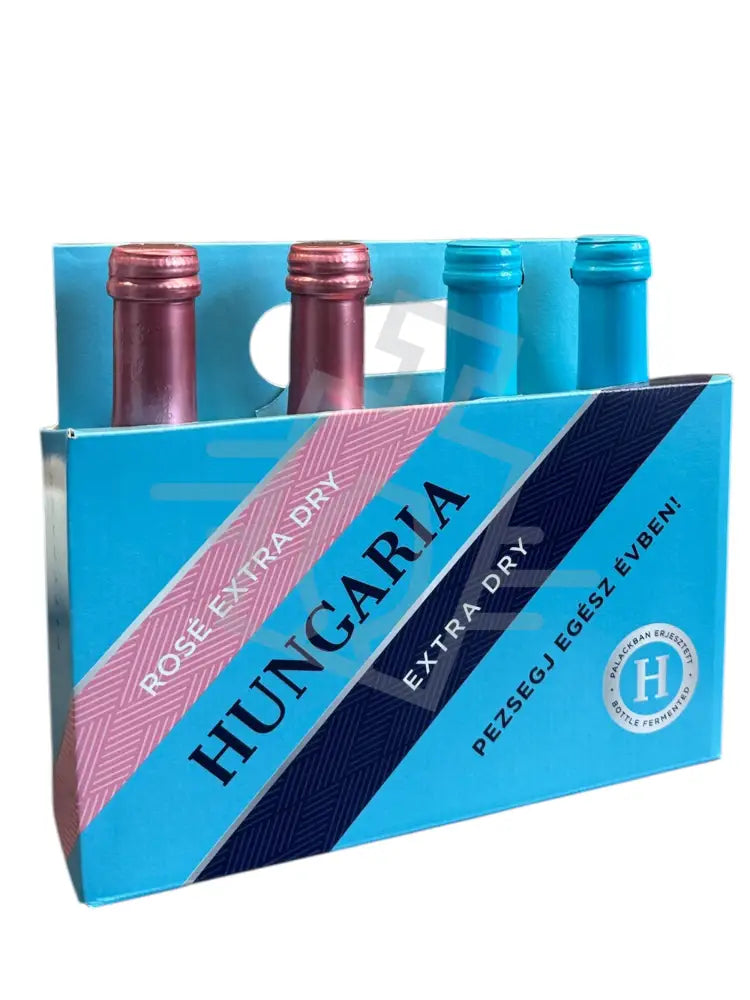 Hungária City Pack Pezsgő /2*Extra Dry + 2*Rosé Extra Dry/ DD. [4*0,2L] - Pezsgő habzóbor