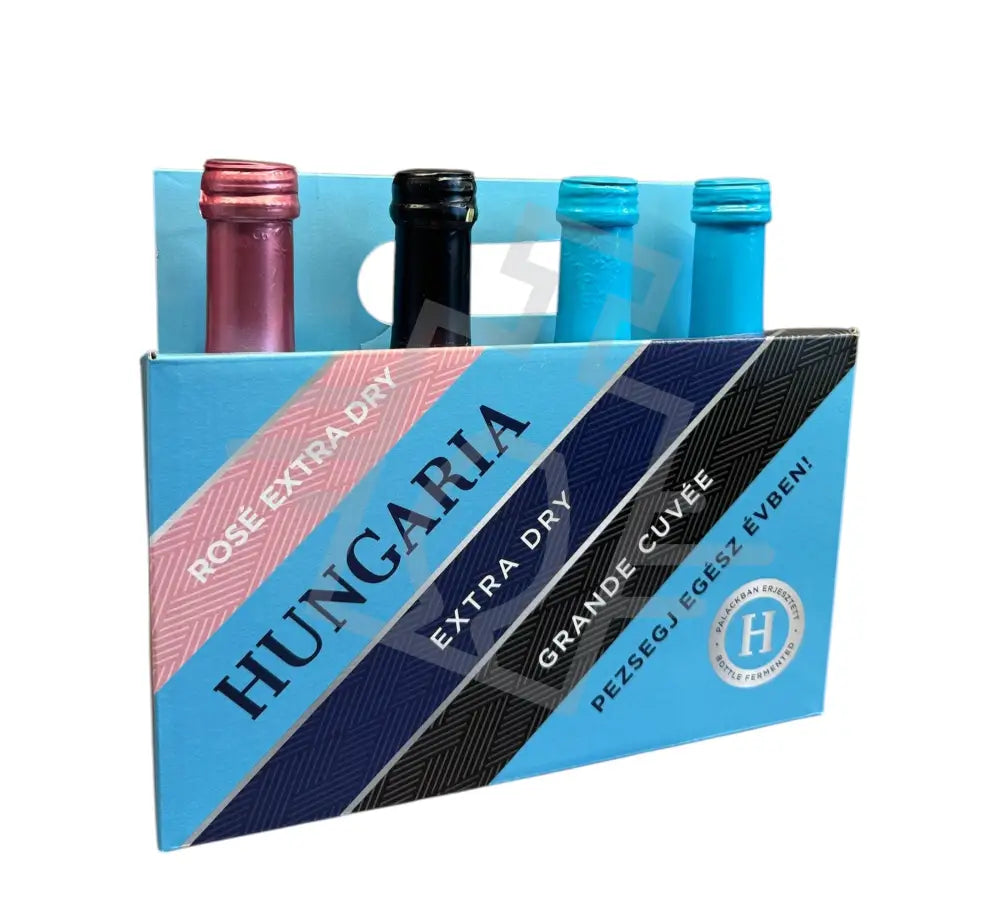 Hungária Party Pack Pezsgő /2*Extra Dry + Rosé Extra Dry + Grande Cuvée Brut/ DD. [4*0,2L] - Pezsgő habzóbor