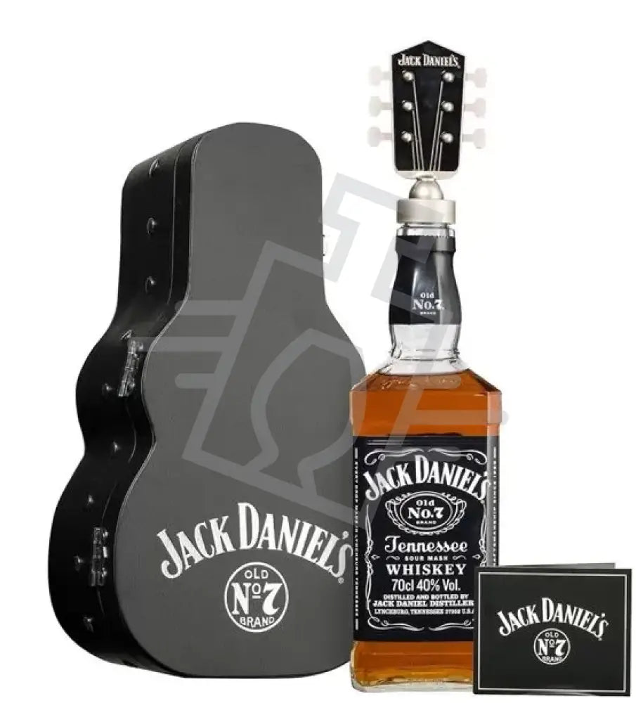 JACK DANIEL'S Whisky 0,7l Guitar Case Old No.7 Tennessee 40% BŐRDD.