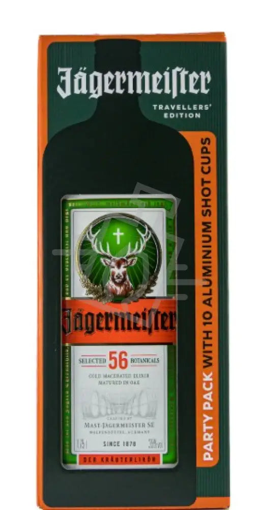 Jagermeister [1,75L|35% ] + 10 alumínium shot pohár - Likőr