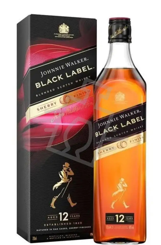 JOHNNIE WALKER Whisky 12y 0,7l Black Label Sherry Finish 40% DD.