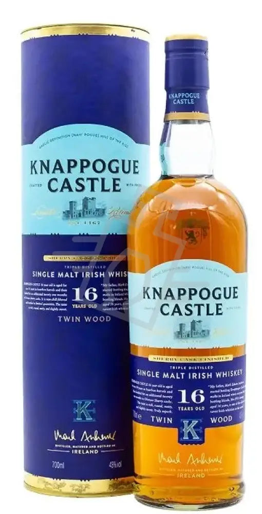 KNAPPOGUE CASTLE Whisky 16y 0,7l Limited Rel. Twin Wood Cherry C. 43% DD.