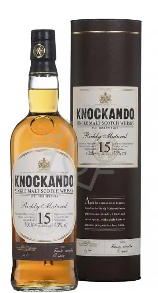 KNOCKANDO Whisky 15y 0,7l Richly Matured Single Malt Scotch 43% DD.