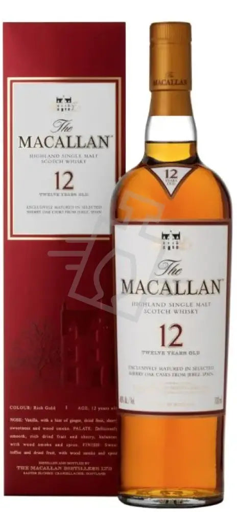 MACALLAN Whisky 12y 0,7l Sherry Oak Cask 40% DD. (piros)