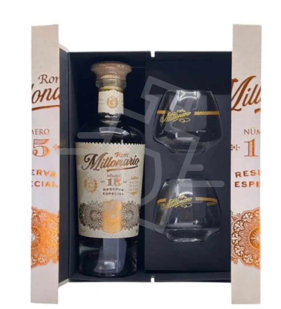 Millonario Solera N°15 Reserva Especial Rum DD. [0,7L|40% ] + 2 pohár Rum