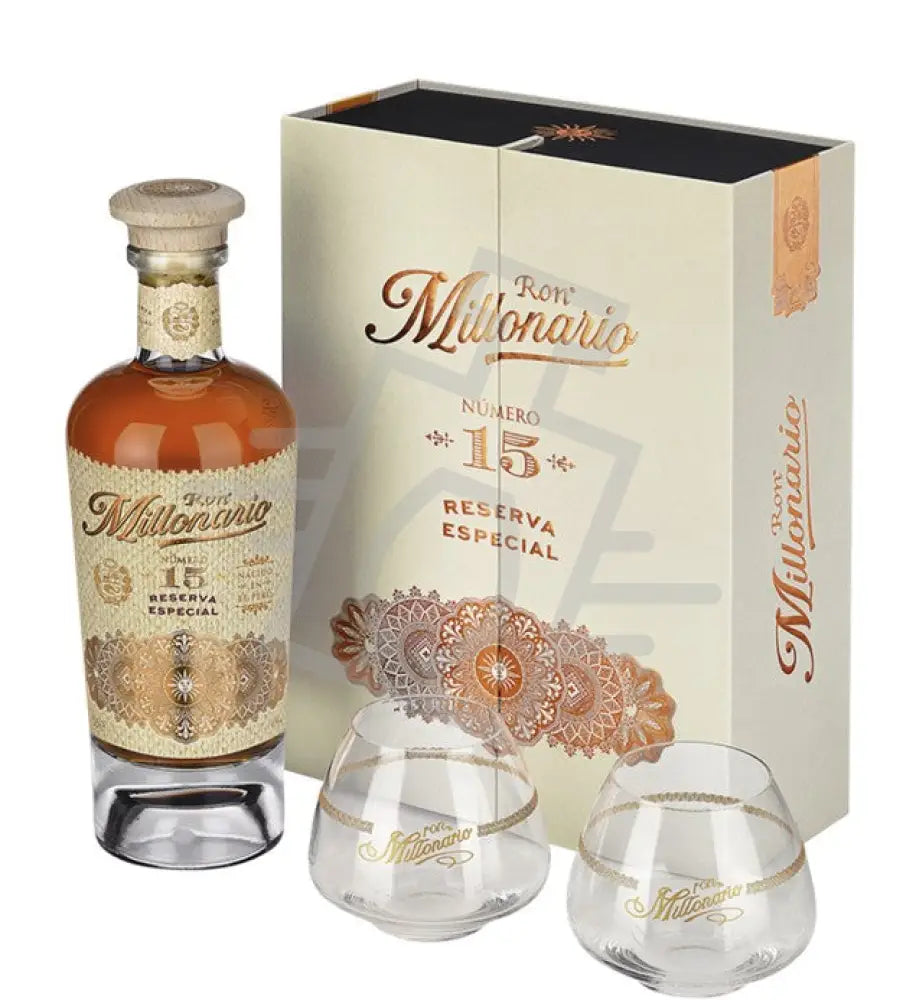 Millonario Solera N°15 Reserva Especial Rum DD. [0,7L|40% ] + 2 pohár Rum