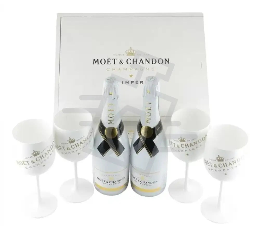 MOET & CHANDON Champagne Ice 0,75l*2 Imperial FADD. + 4 pohár