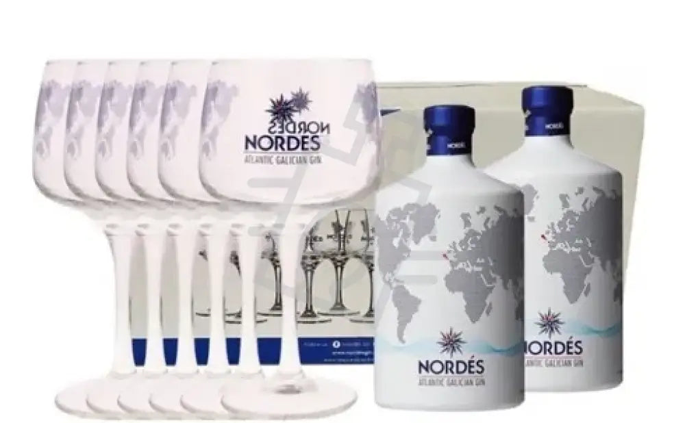 NORDES Gin 0,7l*2 Atlantic Galician 40% DD. + 6 pohár