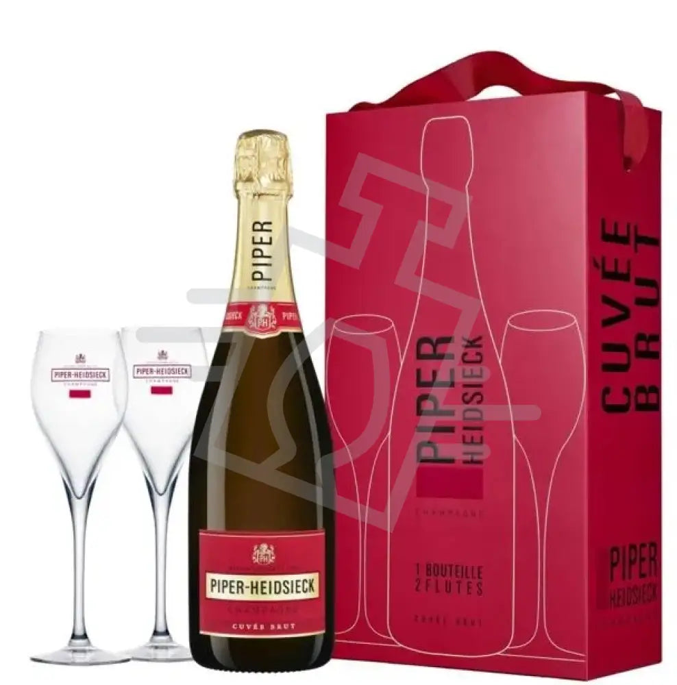 PIPER HEIDSIECK Champagne Brut 0,75l Cuvée DD. + 2 pohár