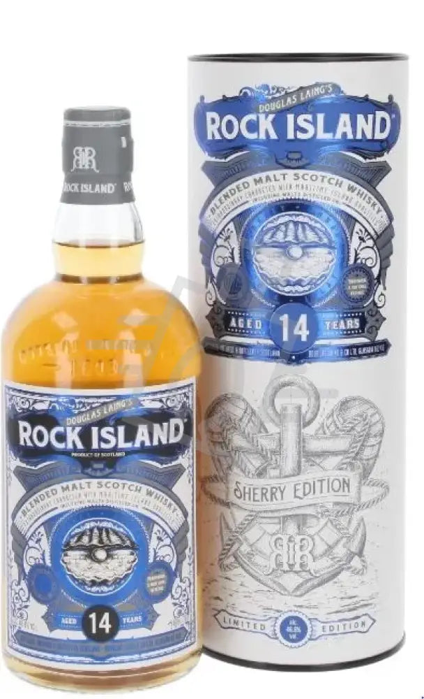 ROCK ISLAND Whisky 14y 0,7l Sherry Edition Limited Blended M.S. 46,8% DD.