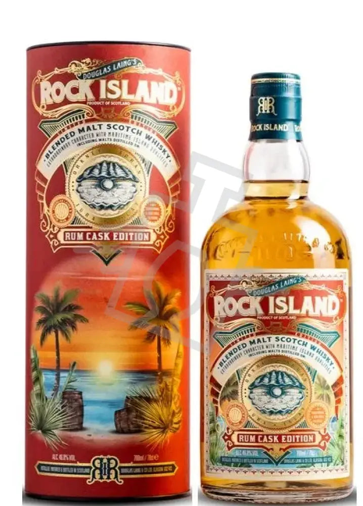 ROCK ISLAND Whisky 0,7l Rum Cask Edition Blended Malt Scotch 46,8% DD.