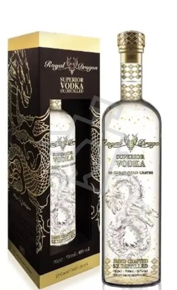 ROYAL DRAGON Vodka 1,0l Superior Elite 23 Carat Gold Leaves 40% DD.