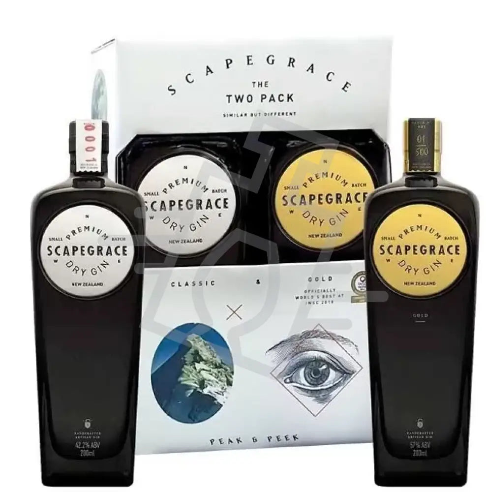 SCAPEGRACE Gin 0,2*2 The Two Pack Classic 42.2% + Gold 57% DD.