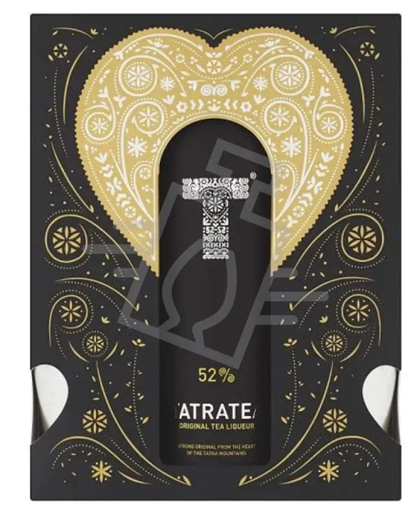 TATRATEA Likőr \"52\" 0,7l Eredeti 52% DD. + 2 shot pohár