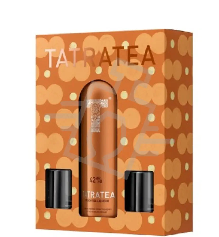 Tatratea Öszibarack-Fehér Tea Likőr DD. [0,7L|42% ] + 2 shot pohár - Likőr