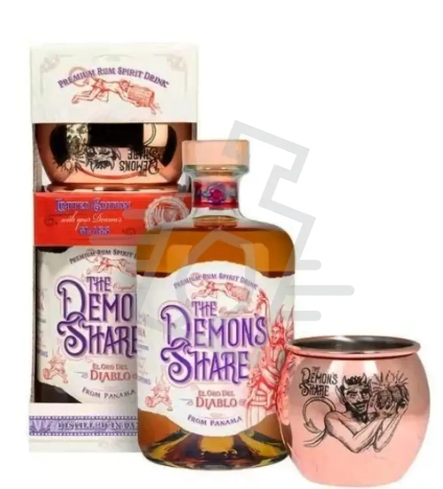 THE DEMONS SHARE Rum  3 years 0,7l El Oro Del Diablo 40% DD. + fémpohár