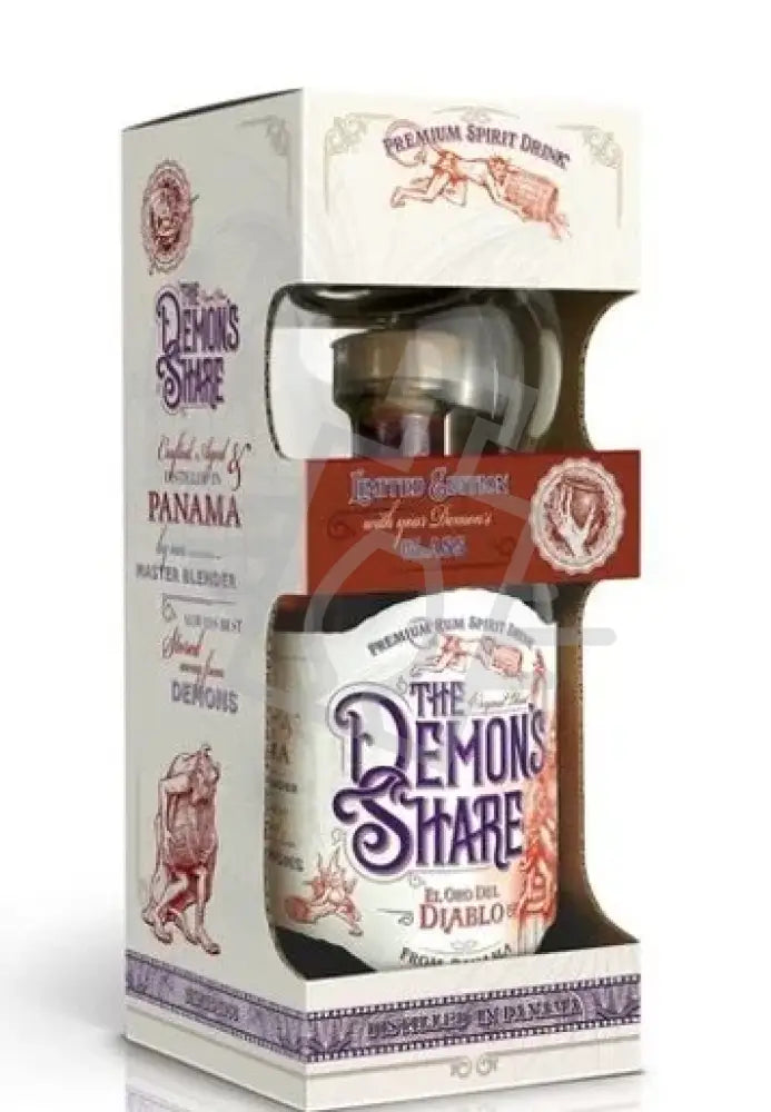 THE DEMONS SHARE Rum  3 years 0,7l El Oro Del Diablo 40% DD. + üvegpohár