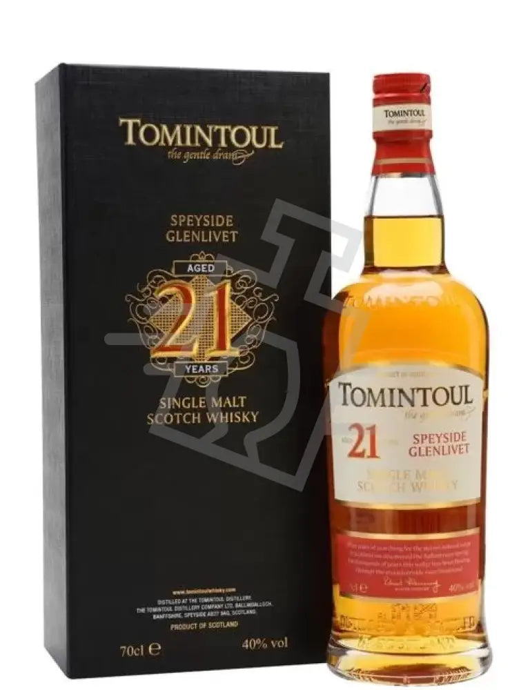 TOMINTOUL Whisky 21y 0,7l Single Malt Scotch 40% DD.