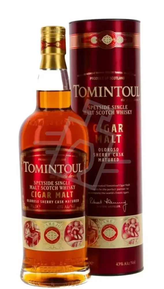 TOMINTOUL Whisky 0,7l Cigar Malt Oloroso Sherry Cask Matured 43% DD.