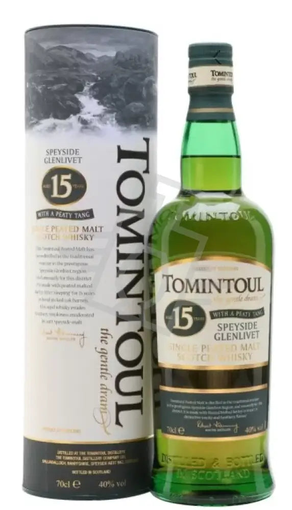 TOMINTOUL Whisky 15y 0,7l With Peaty Tang Single Peated M.S. 40% DD.